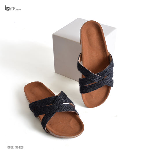 Slipper Flat Burlap SL-120