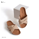 Slipper Flat Burlap SL-120