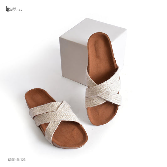 Slipper Flat Burlap SL-120