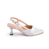 Shoes Heel Satin Material Elegant F-29