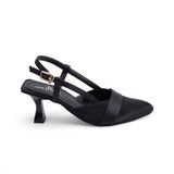 Shoes Heel Satin Material Elegant F-29