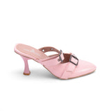 Shoes Heel Leather With Two Buckle F-25