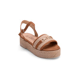 Sandal Flat Burlap and Suede K-16