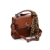 Leather Bag With a Colorful Silk Ribbon-BA-3