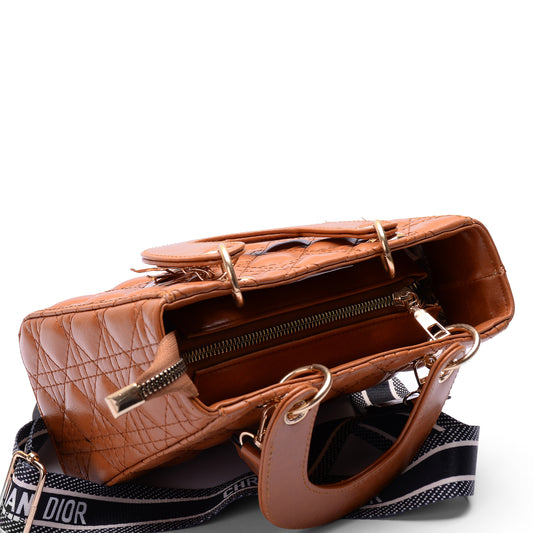 Leather Bag DR With Fabric Handle-BA-2