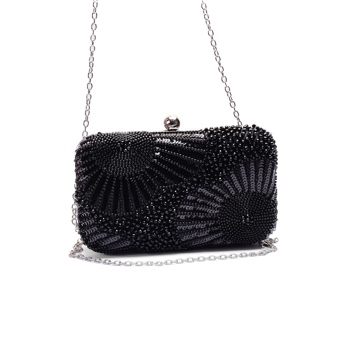 Embellished Pearl & Sequin Evening Clutch - VS-31