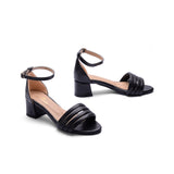 Sandal Heel Leather With Rope SN-815