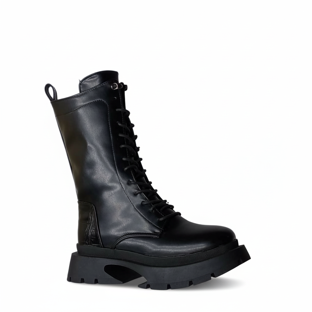 Ankle Boot Leather With Zipper Elegant E-105