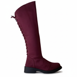 Long Boot Suede With Rope and Zipper LB-46