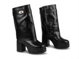 Long Boot High Heel Leather Elegant LB-49