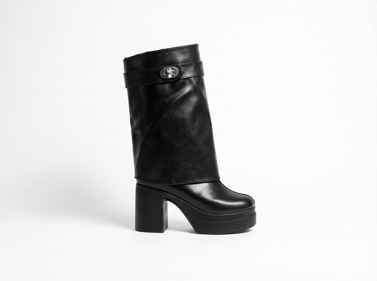 Long Boot High Heel Leather Elegant LB-49