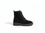 Ankle Boots Flat Suede With Rope E-109