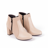 Leather And Suede Heel Boot R-9