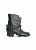 Ankle Boots Leather With Accessories And Zipper G-32