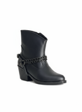 Ankle Boots Leather With Accessories And Zipper G-32