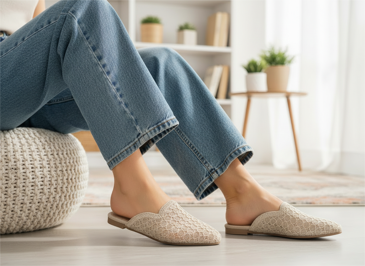 Mule Fabric Flat Elegant SB-25