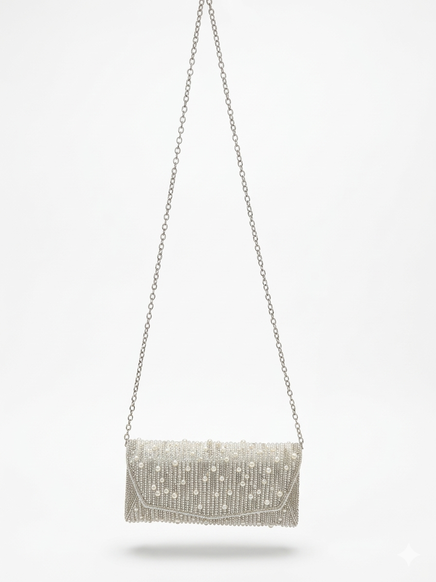 Crossbody evening bag With sparkling stones and beads ZS-7