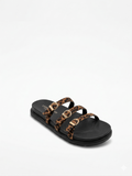 Slipper Flat Leather with Straps - SL-216