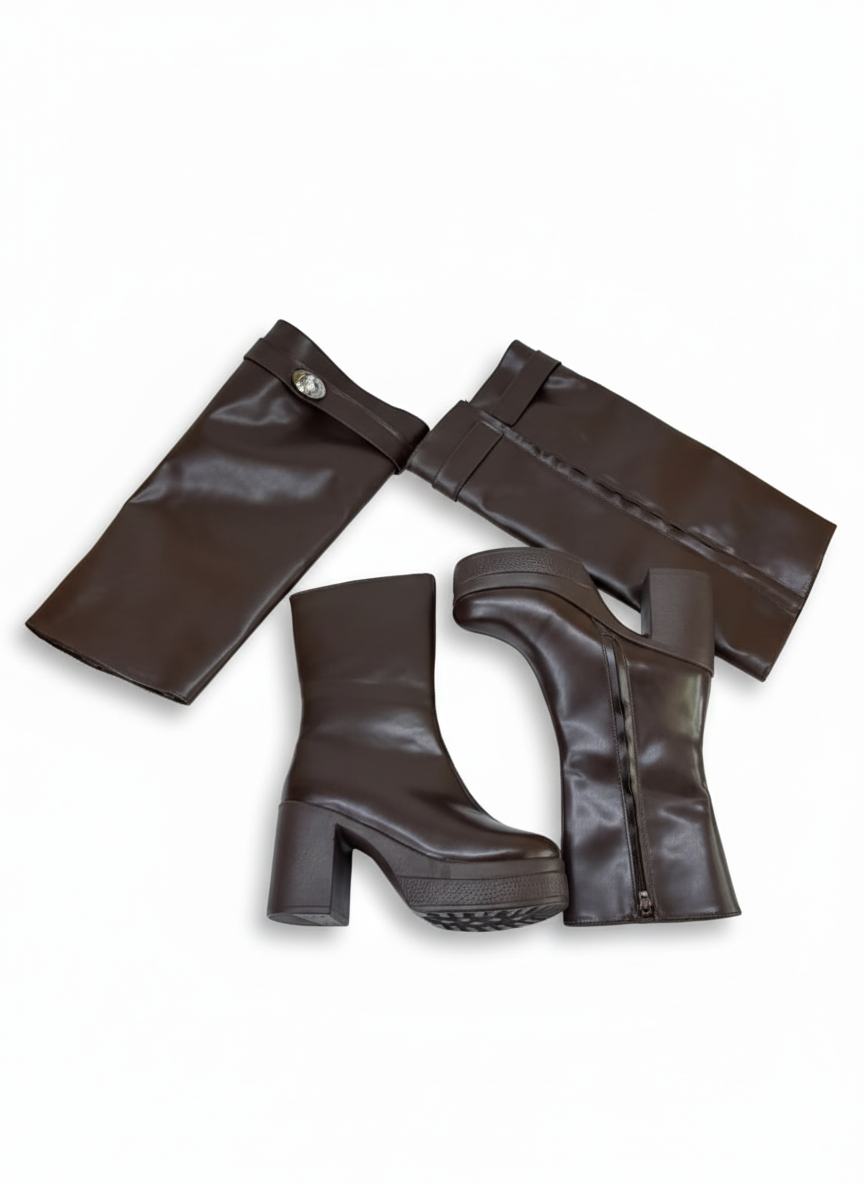 Long Boot High Heel Leather LB-44