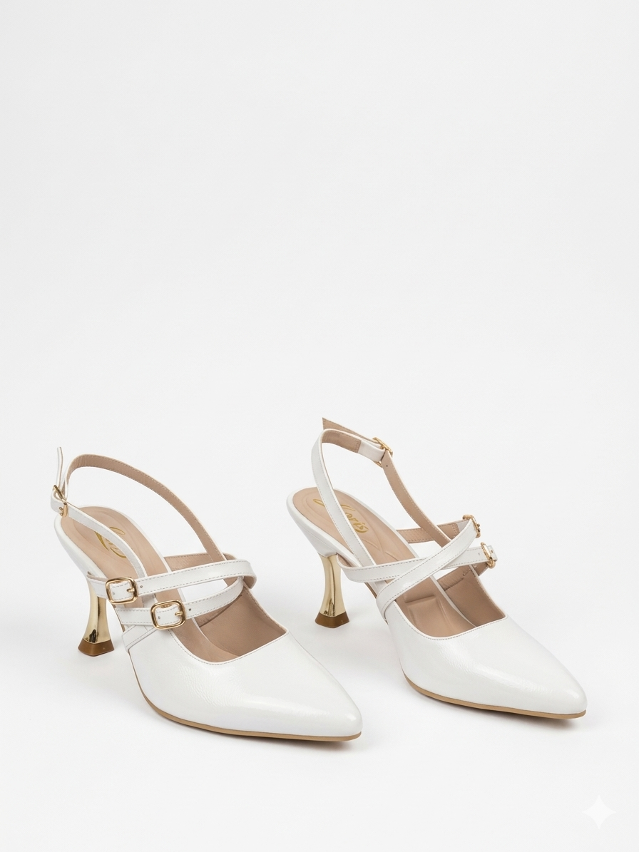 Shoes Heels Leather Glossy Classic F-615