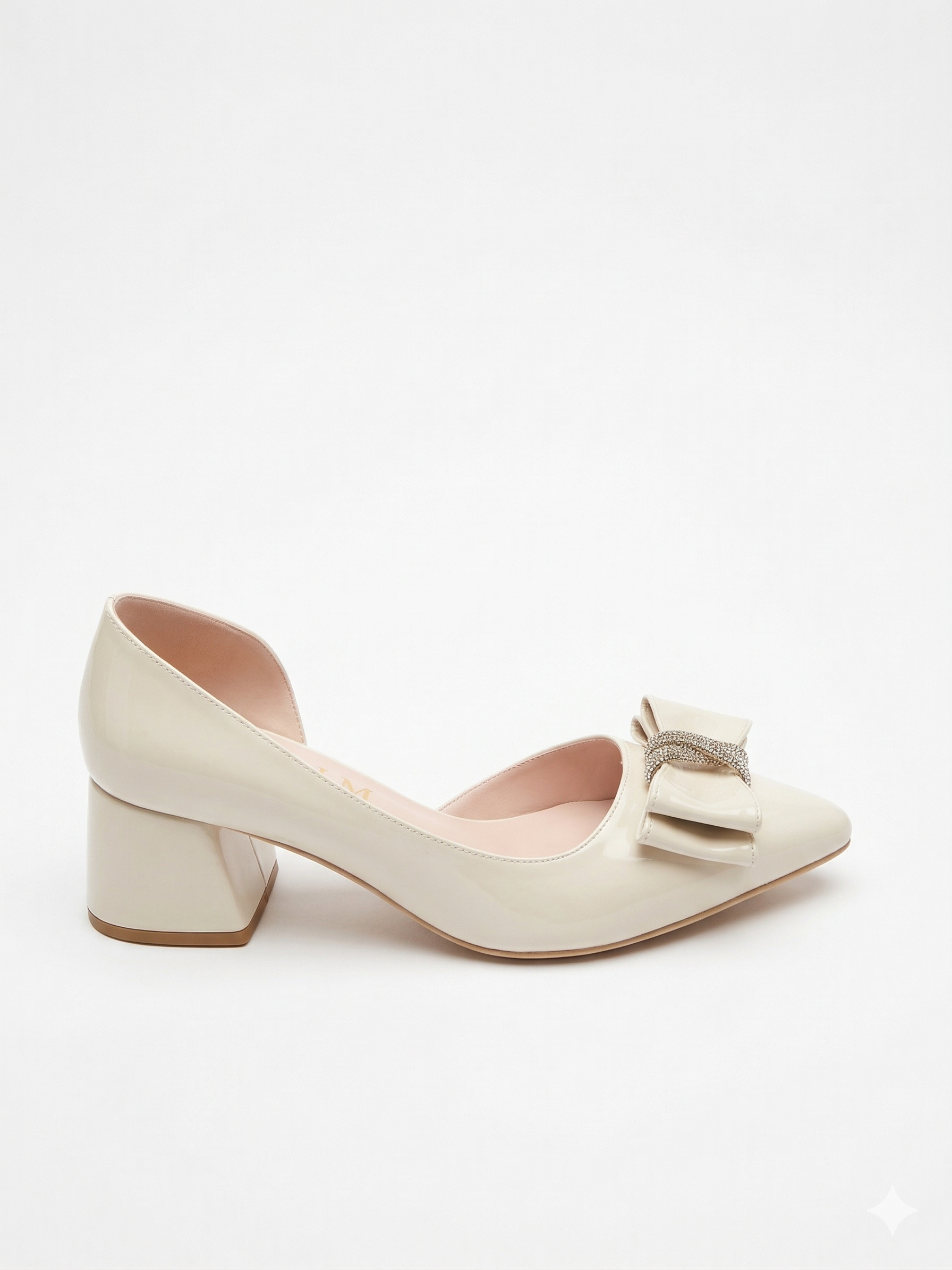 Shoes Mid Heels Leather With Bow GZ-905