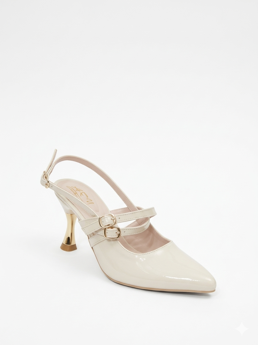 Shoes Heels Leather Glossy Classic F-615