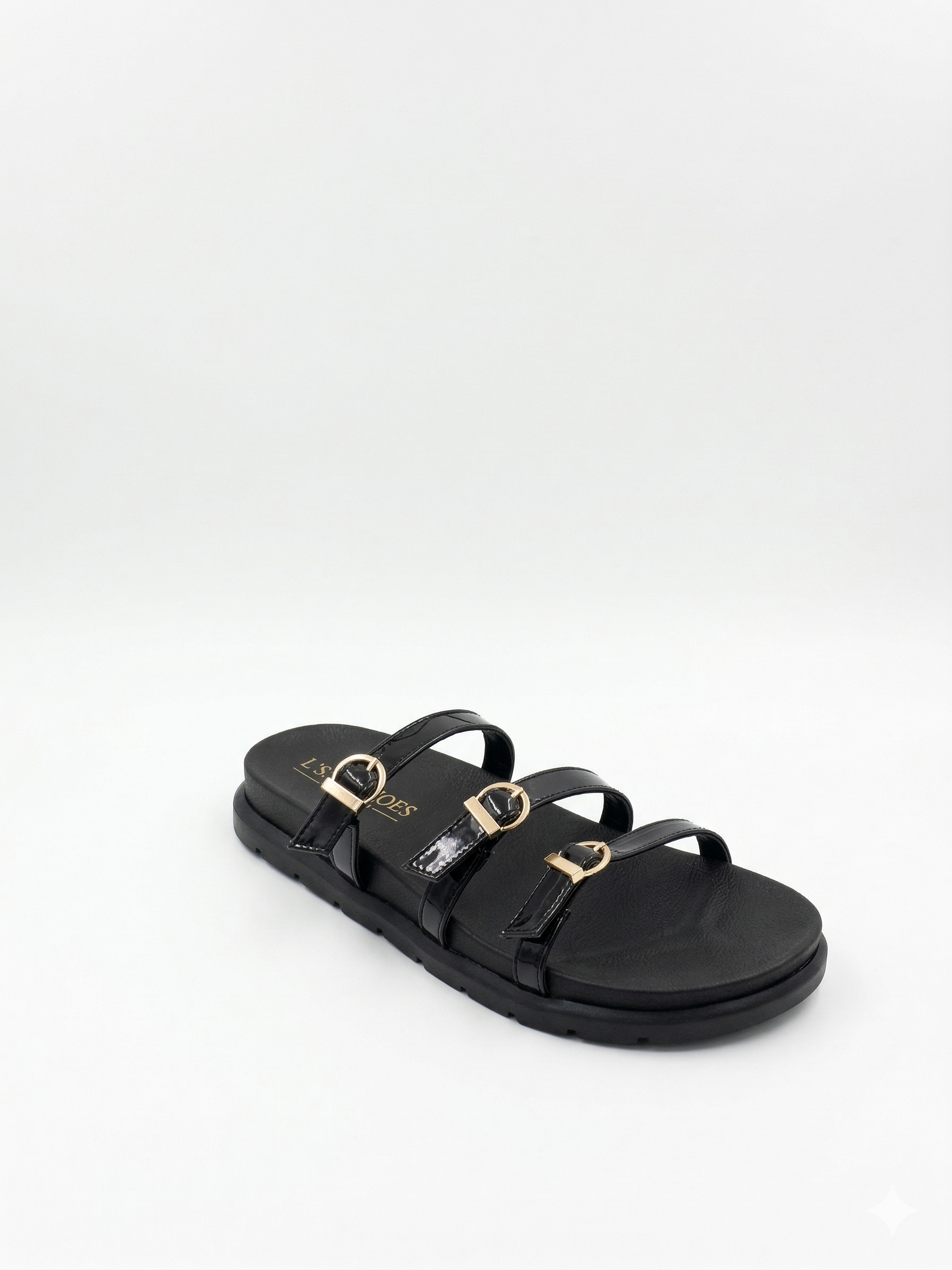 Slipper Flat Leather with Straps - SL-216