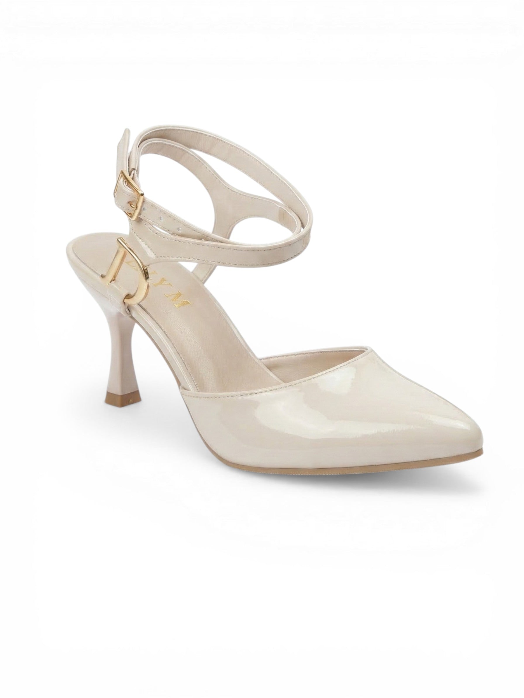 Shoes Heels Leather Glossy Elegant F-623