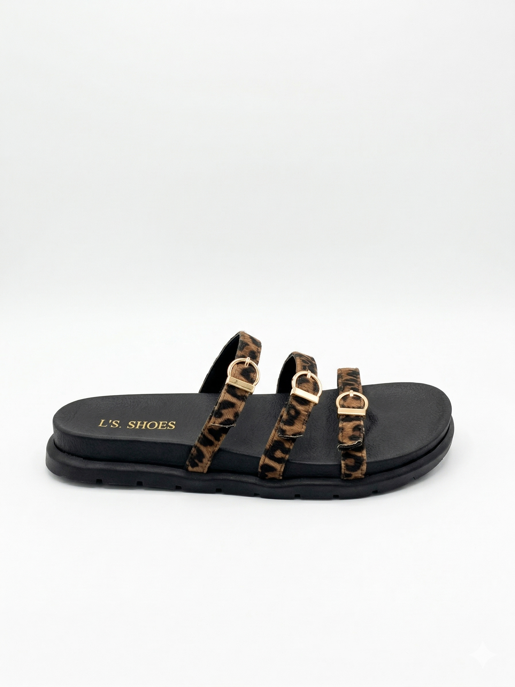 Slipper Flat Leather with Straps - SL-216