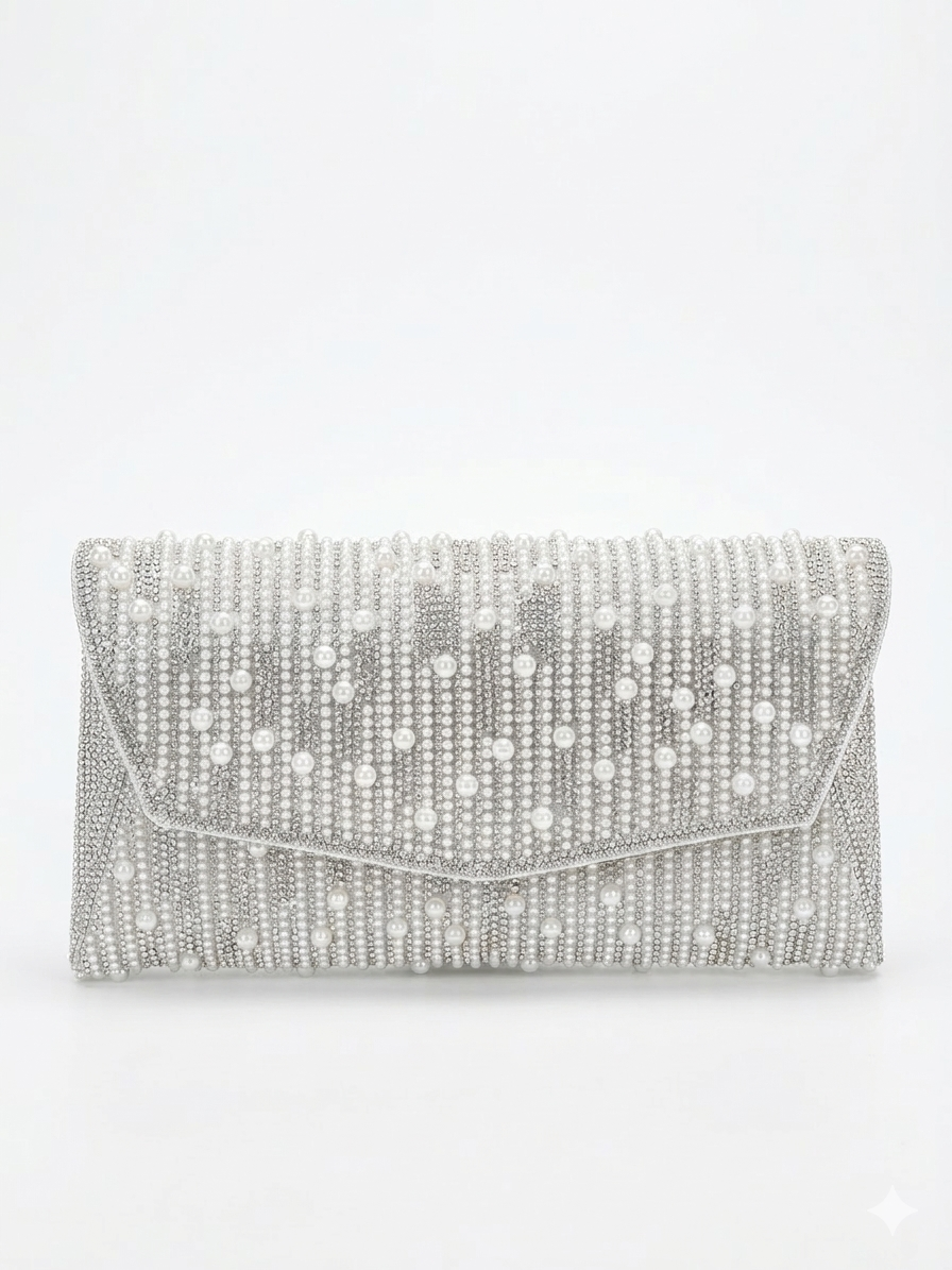 Crossbody evening bag With sparkling stones and beads ZS-7