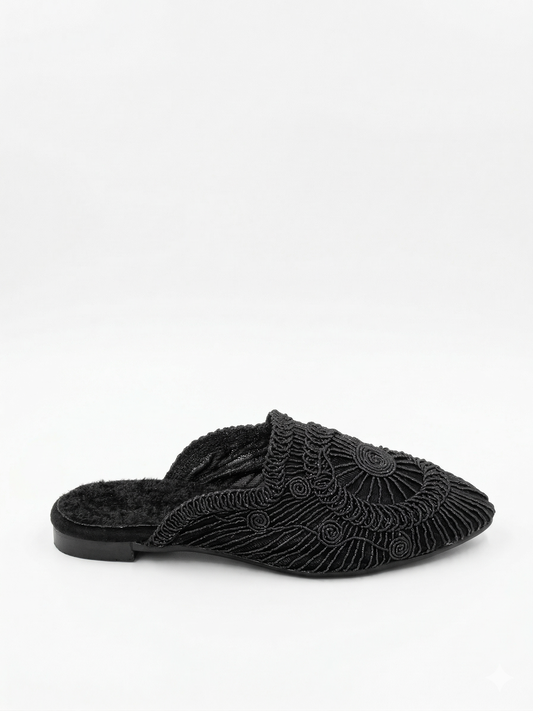 Mules Flat Fabric Distinctive SB-703