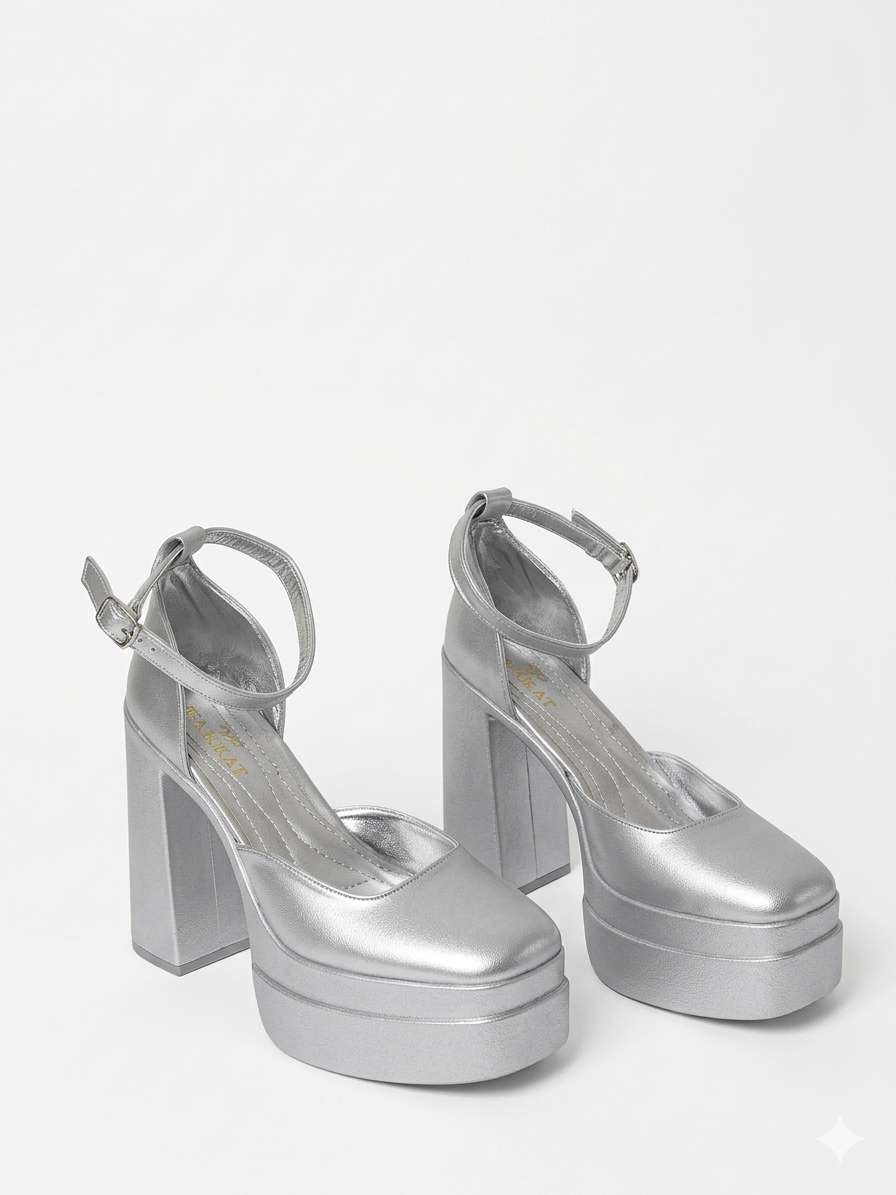 Shoes High Heel Satin H-14