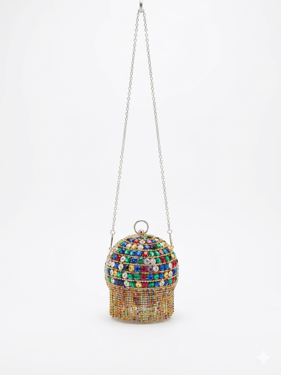 Crossbody evening bag Round shape ZS-2