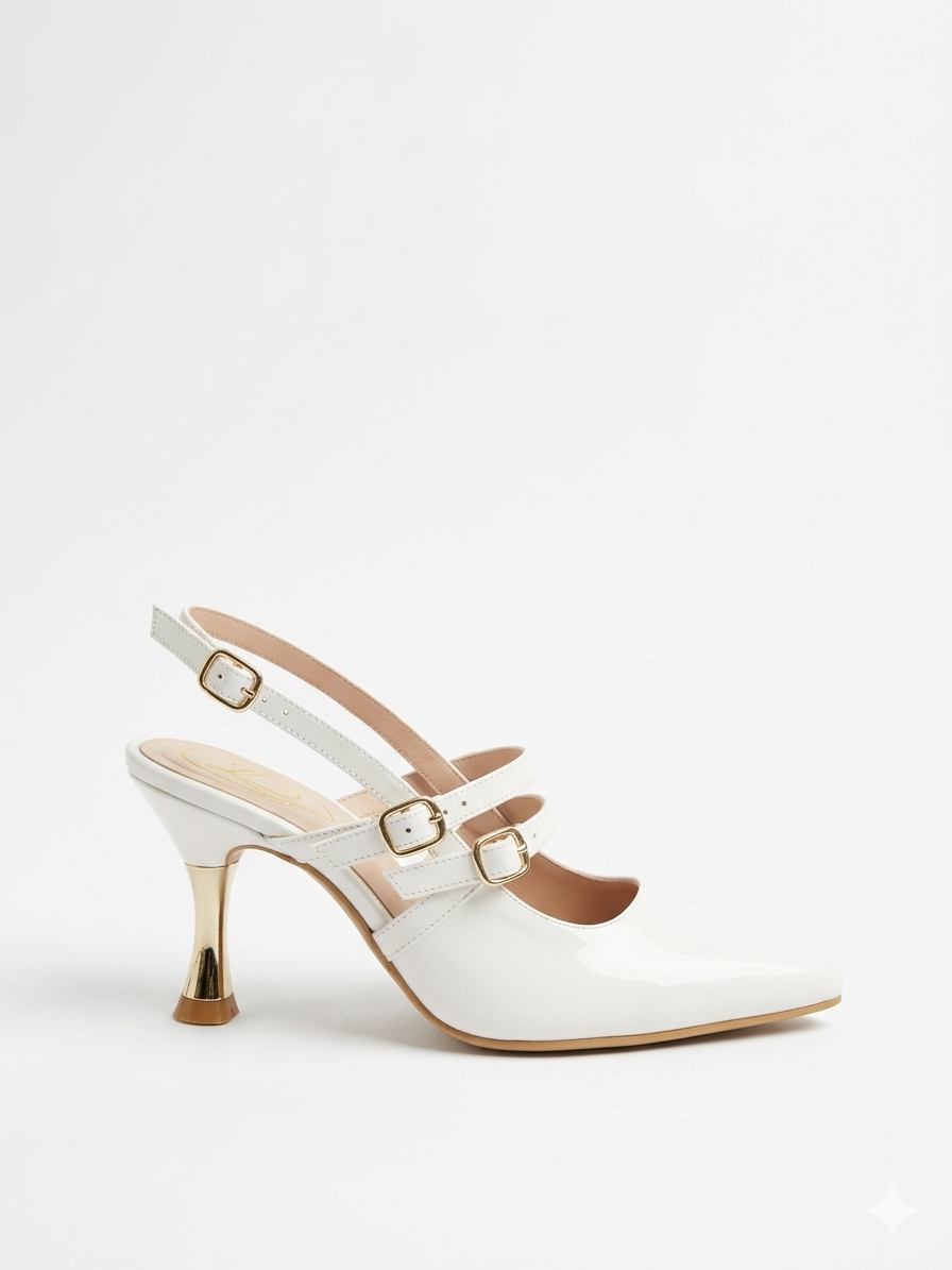 Shoes Heels Leather Glossy Classic F-615