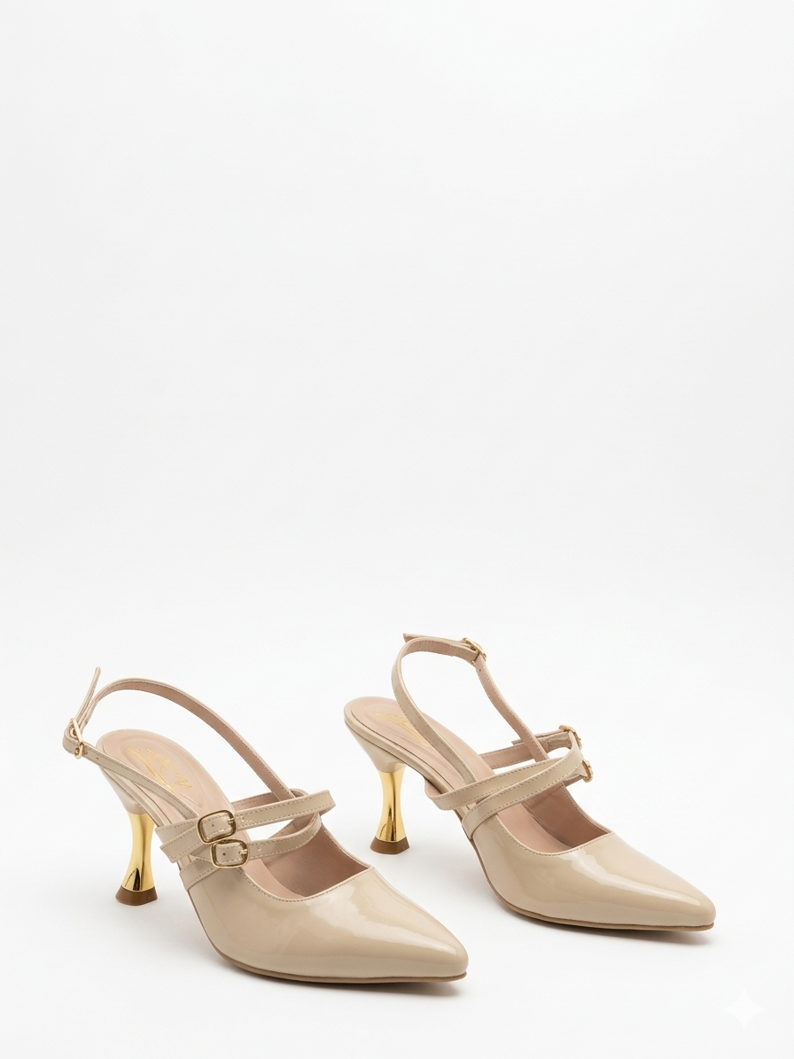 Shoes Heels Leather Glossy Classic F-615