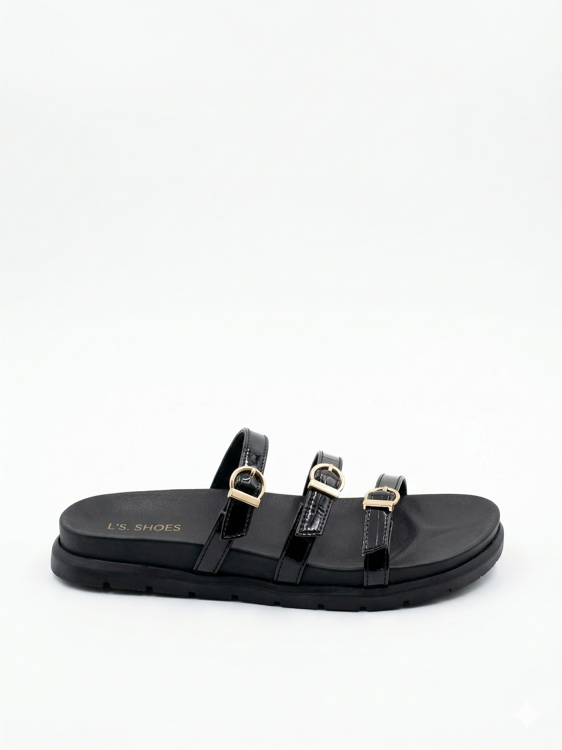 Slipper Flat Leather with Straps - SL-216