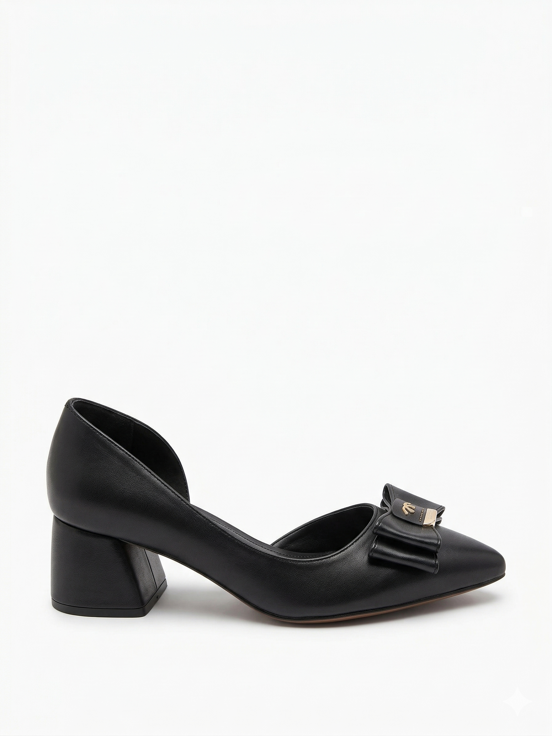 Shoes Mid Heels Leather With Bow GZ-905