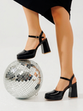 Shoes High Heel Leather Glossy H-17
