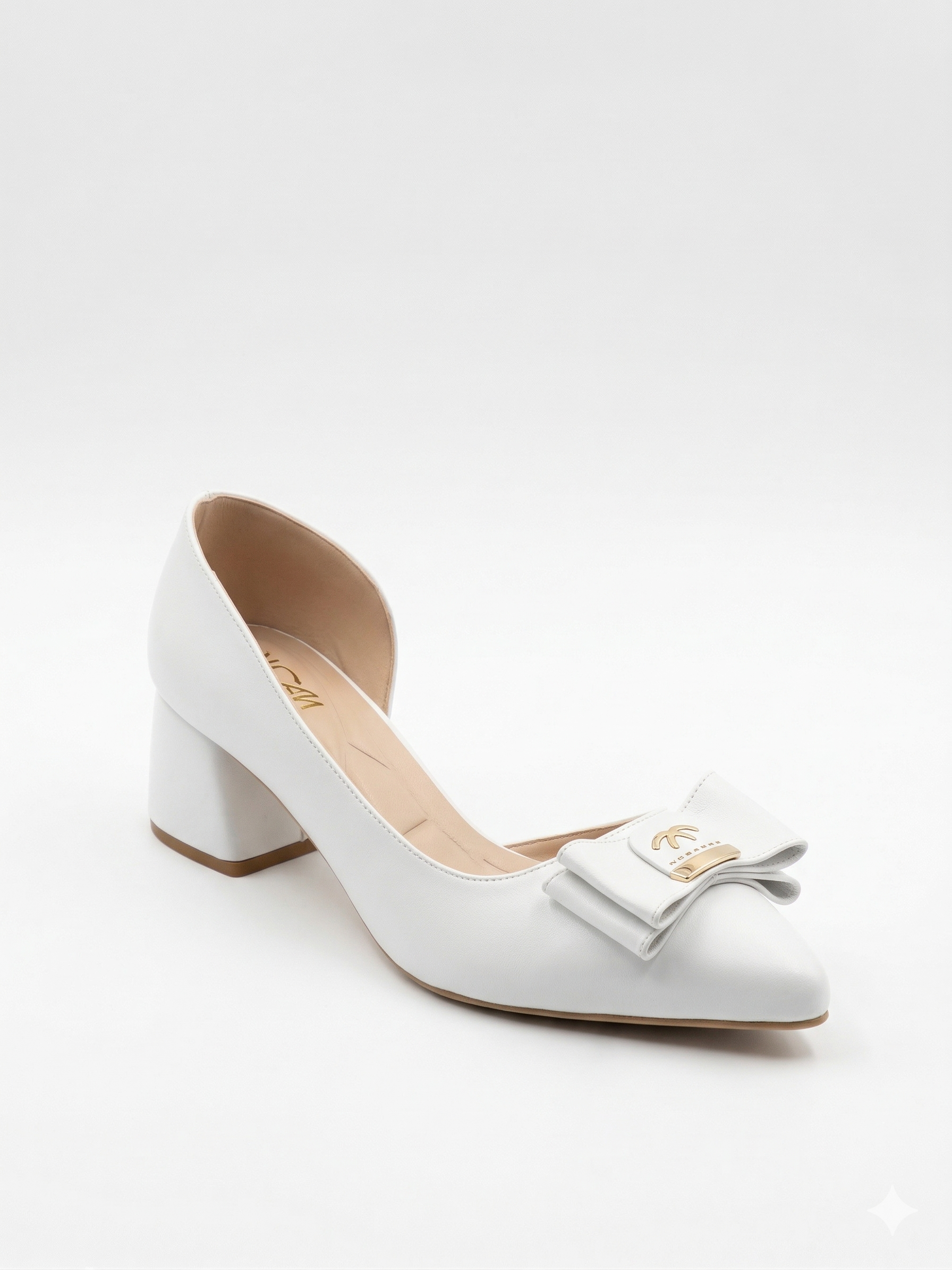 Shoes Mid Heels Leather With Bow GZ-905