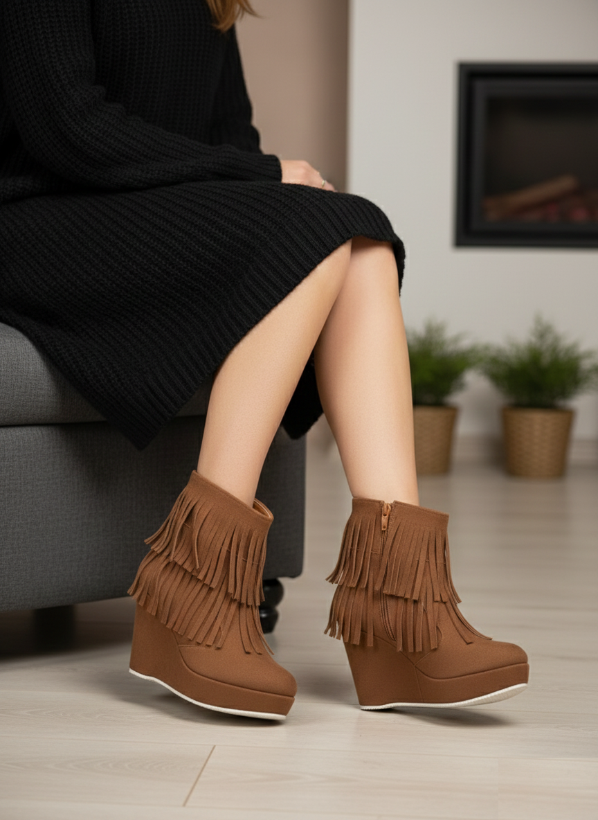 BOOT Mid HEELS SUEDE - BW-12