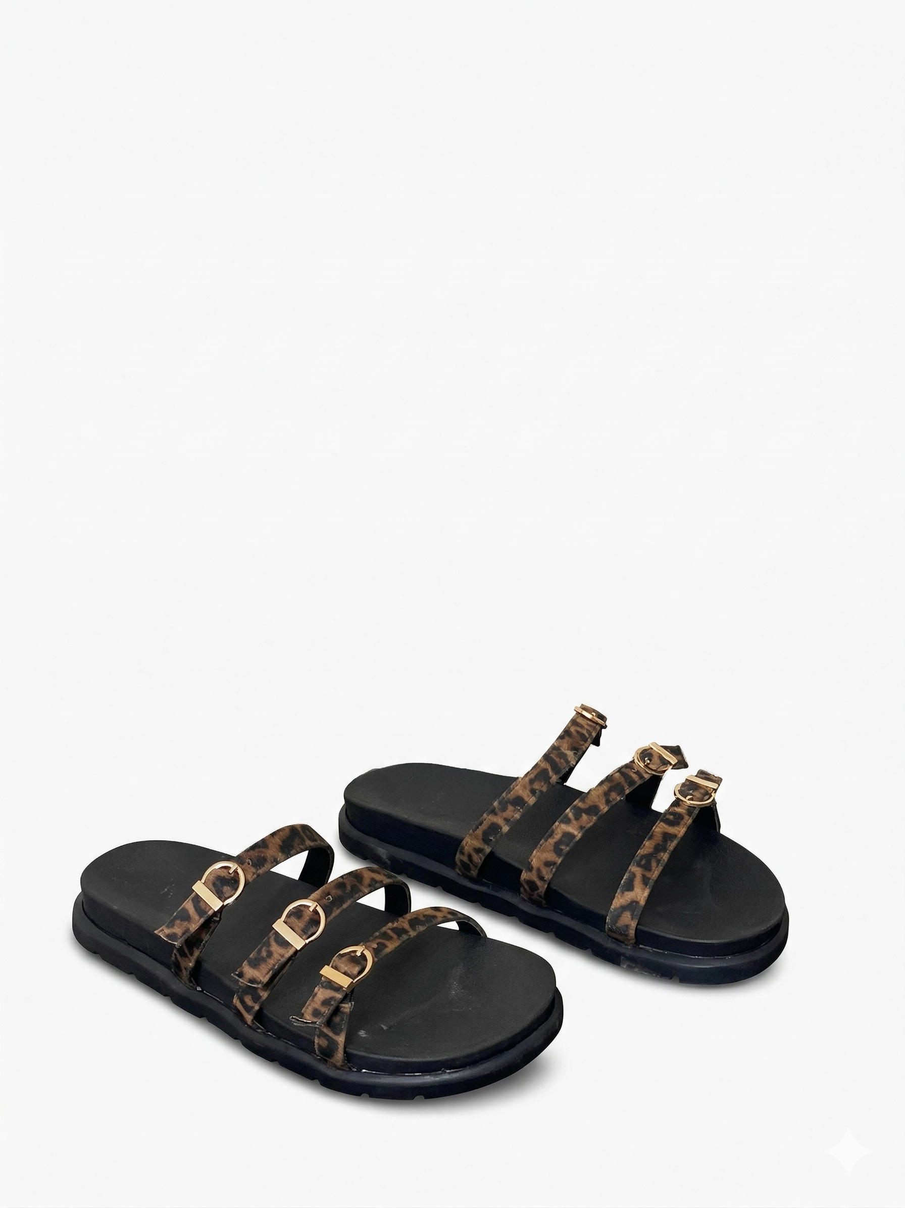 Slipper Flat Leather with Straps - SL-216