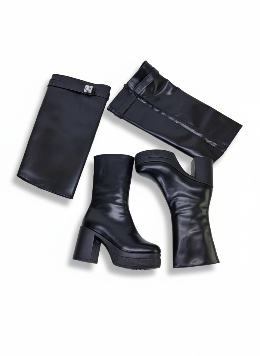 Long Boot High Heel Leather LB-44