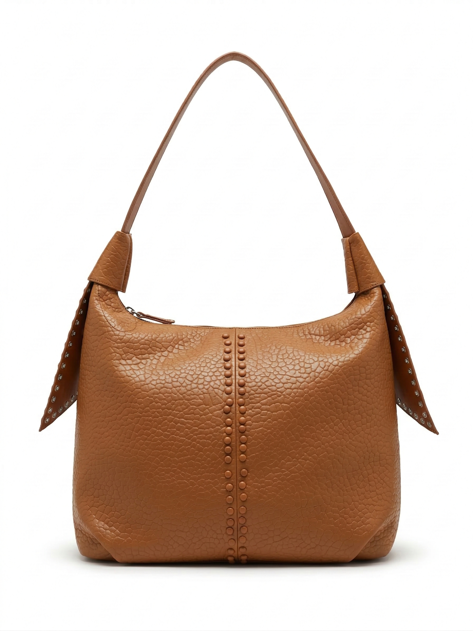 Shoulder Bag Leather with metal studs ZH-15