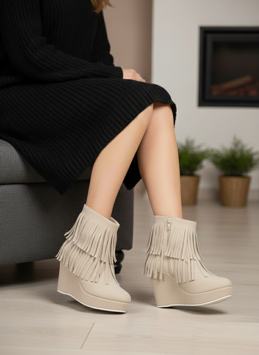 BOOT Mid HEELS SUEDE - BW-12