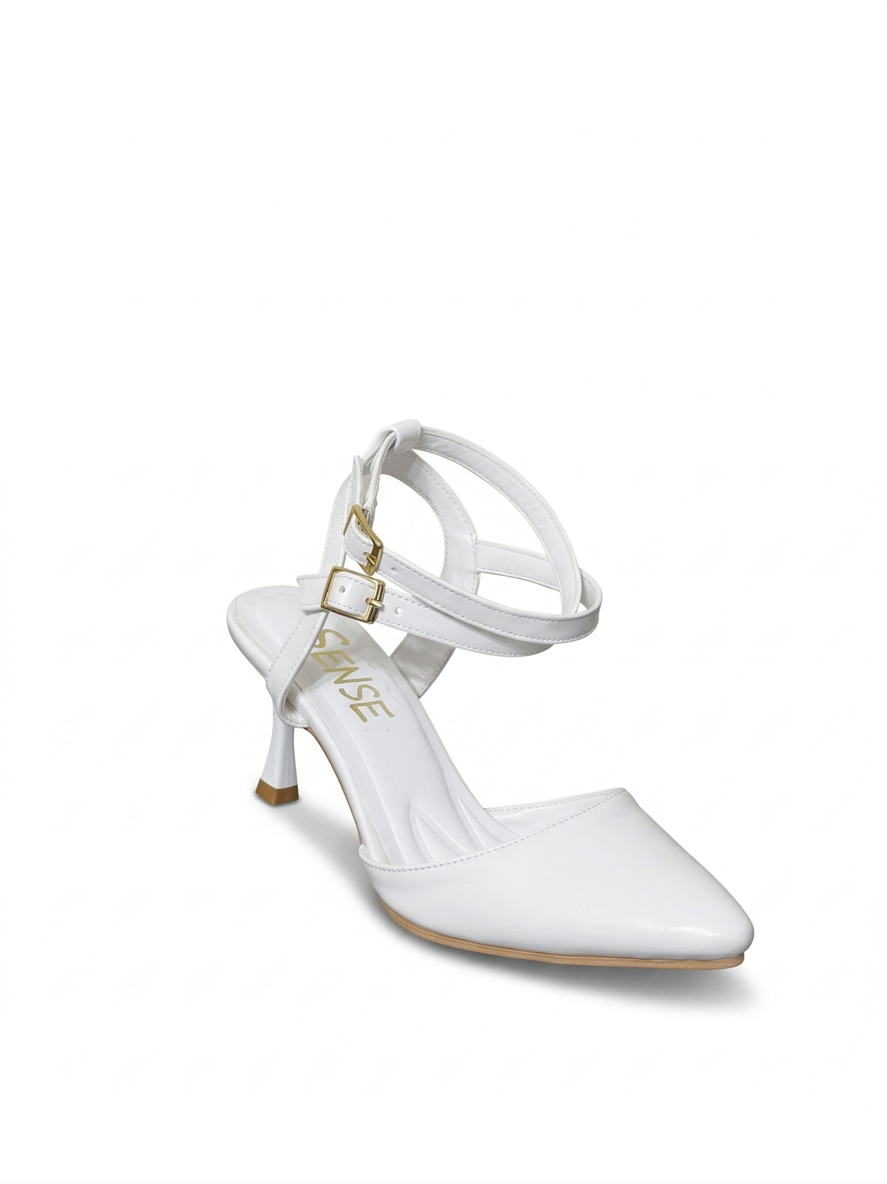 Shoes Heels Leather With Buckles Elegant F-621