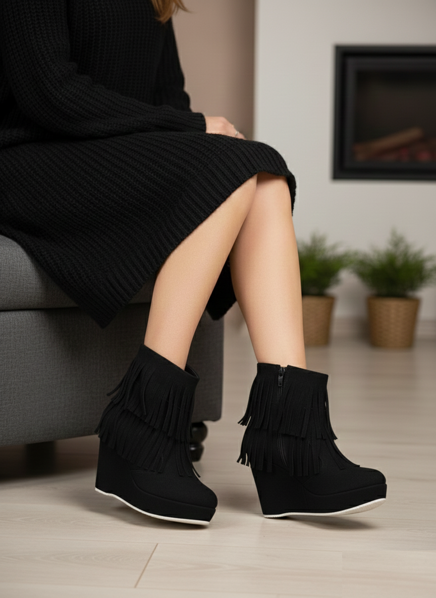 BOOT Mid HEELS SUEDE - BW-12
