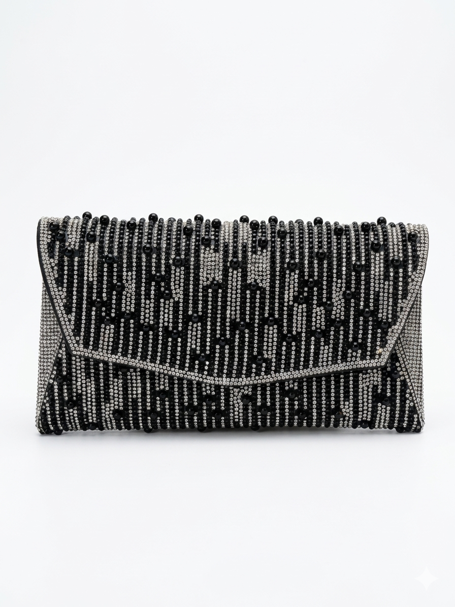 Crossbody evening bag With sparkling stones and beads ZS-7