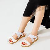 Sandal Flat Leather Elastic SF-44