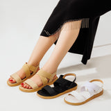 Sandal Flat Leather Elastic SF-44