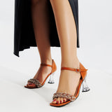 Leather Heel Sandal SN-502